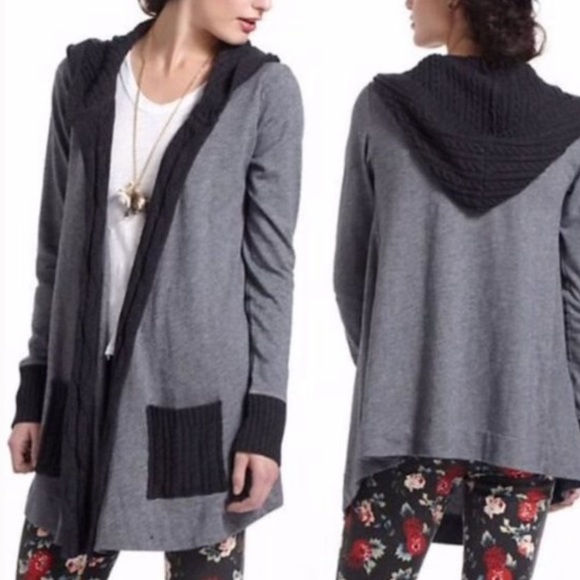 Anthropologie Hooded Cardigan XS - Picture 2 of 6